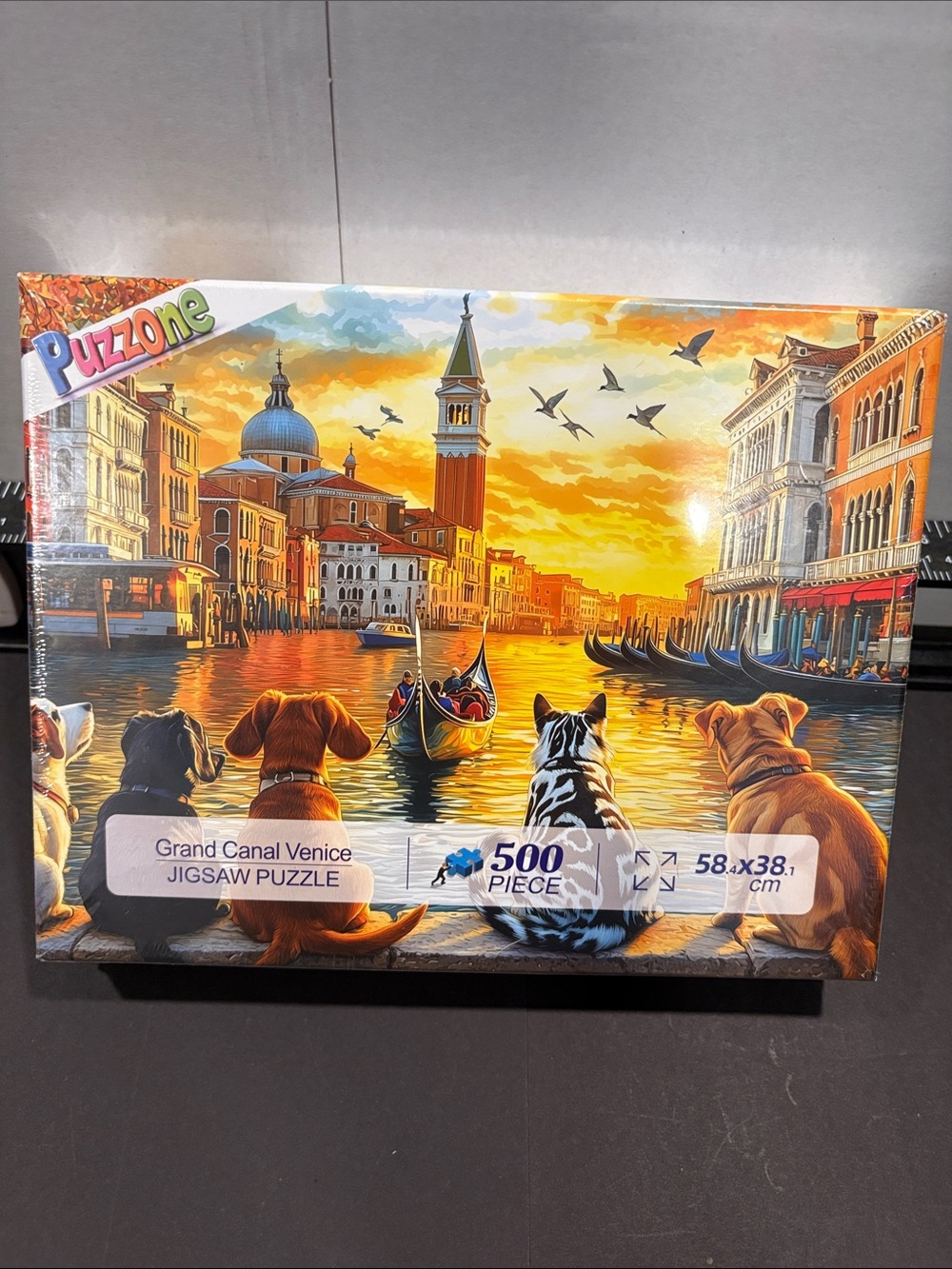 Jijil Venice Grand Canal Puzzle - Orange, Yellow, Blue, Brown